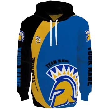 personalized san jose state spartans minimalist design blue black hoodie best selling