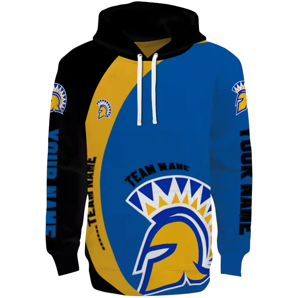 personalized san jose state spartans minimalist design blue black hoodie best selling personalized san jose state spartans minimalist design blue black hoodie best selling
