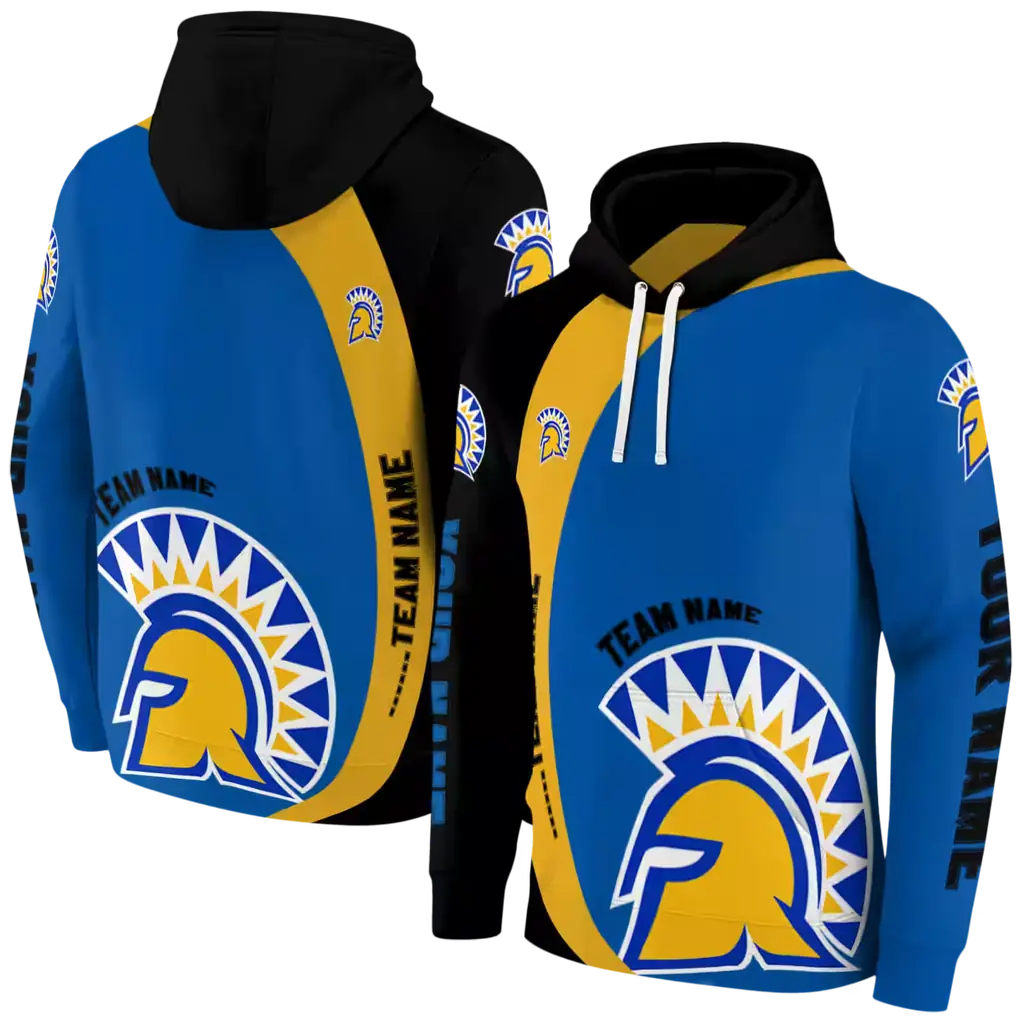 personalized san jose state spartans minimalist design blue black hoodie fashion forward personalized san jose state spartans minimalist design blue black hoodie fashion forward