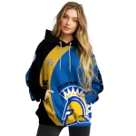 personalized san jose state spartans minimalist design blue black hoodie best selling
