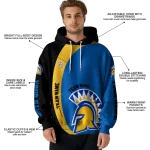 personalized san jose state spartans minimalist design blue black hoodie best selling