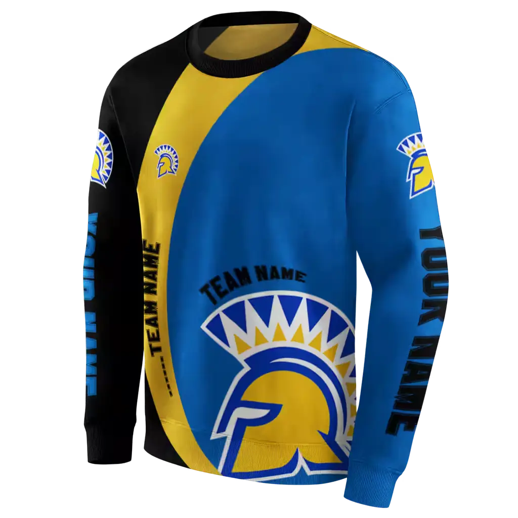 personalized san jose state spartans minimalist design blue black hoodie new arrival personalized san jose state spartans minimalist design blue black hoodie new arrival