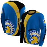 personalized san jose state spartans minimalist design blue black hoodie best selling