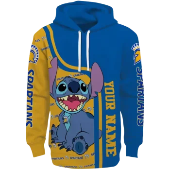 personalized san jose state spartans stitch blue hoodie best selling