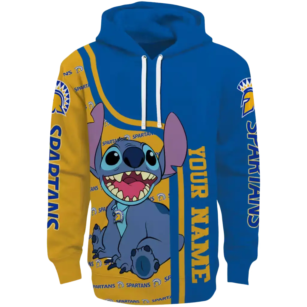 personalized san jose state spartans stitch blue hoodie best selling personalized san jose state spartans stitch blue hoodie best selling