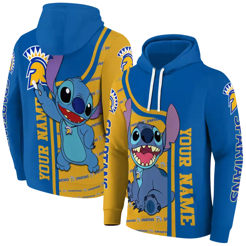 personalized san jose state spartans stitch blue hoodie fashion forward personalized san jose state spartans stitch blue hoodie fashion forward
