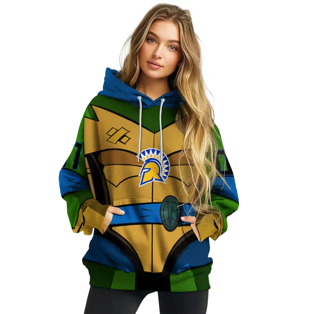 personalized san jose state spartans superhero armor blue green hoodie high quality personalized san jose state spartans superhero armor blue green hoodie high quality