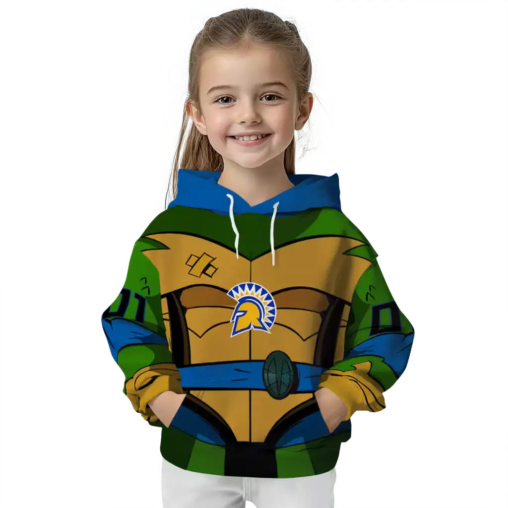 personalized san jose state spartans superhero armor blue green hoodie top rated personalized san jose state spartans superhero armor blue green hoodie top rated