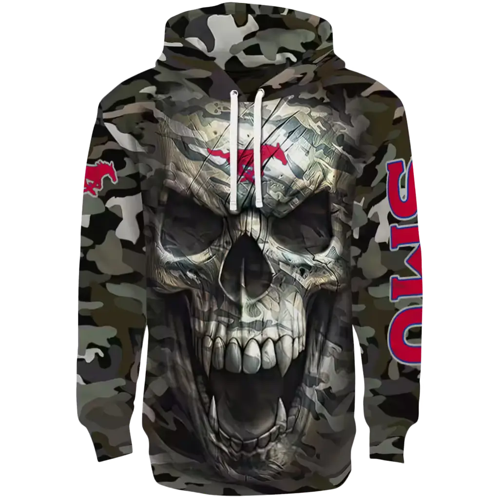 personalized smu mustangs camo skull hoodie best selling personalized smu mustangs camo skull hoodie best selling