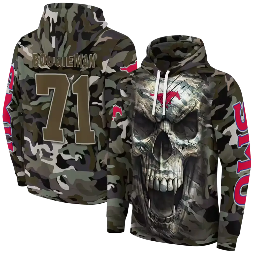 personalized smu mustangs camo skull hoodie fashion forward personalized smu mustangs camo skull hoodie fashion forward
