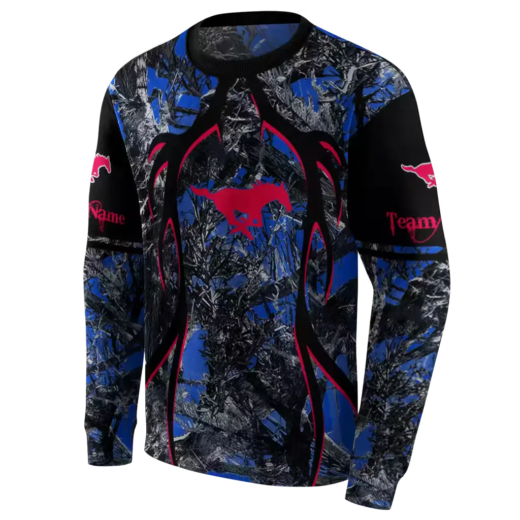 personalized smu mustangs hunting theme blue black hoodie new arrival personalized smu mustangs hunting theme blue black hoodie new arrival
