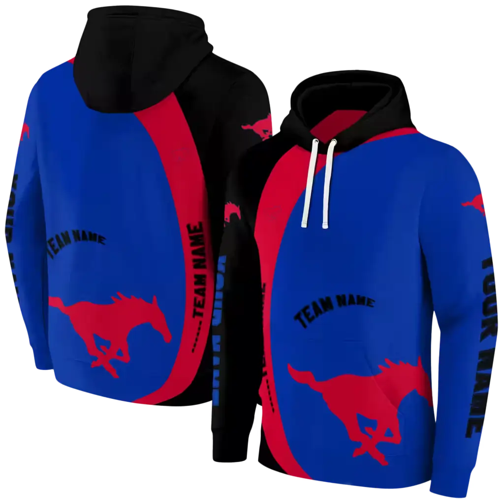 personalized smu mustangs minimalist design blue black hoodie fashion forward personalized smu mustangs minimalist design blue black hoodie fashion forward