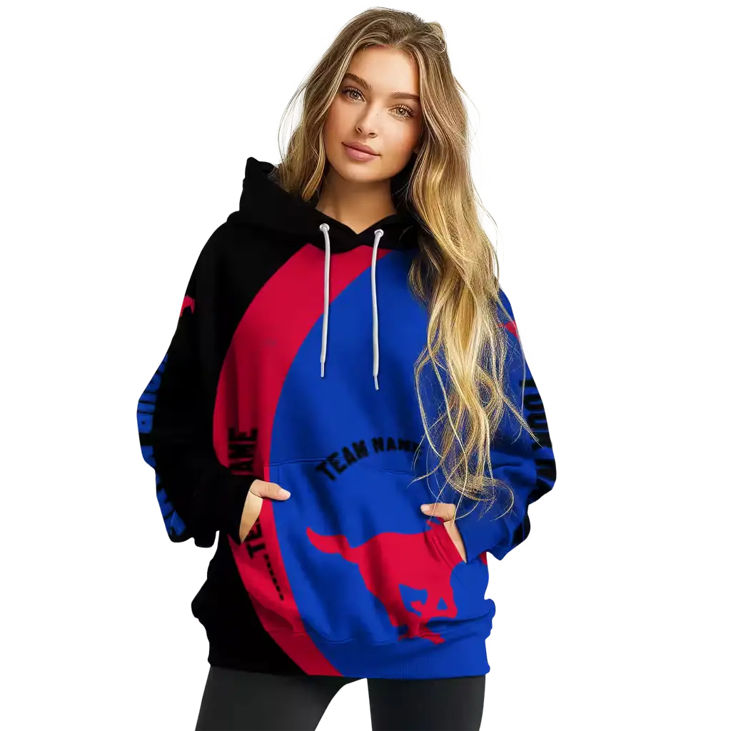 personalized smu mustangs minimalist design blue black hoodie high quality personalized smu mustangs minimalist design blue black hoodie high quality