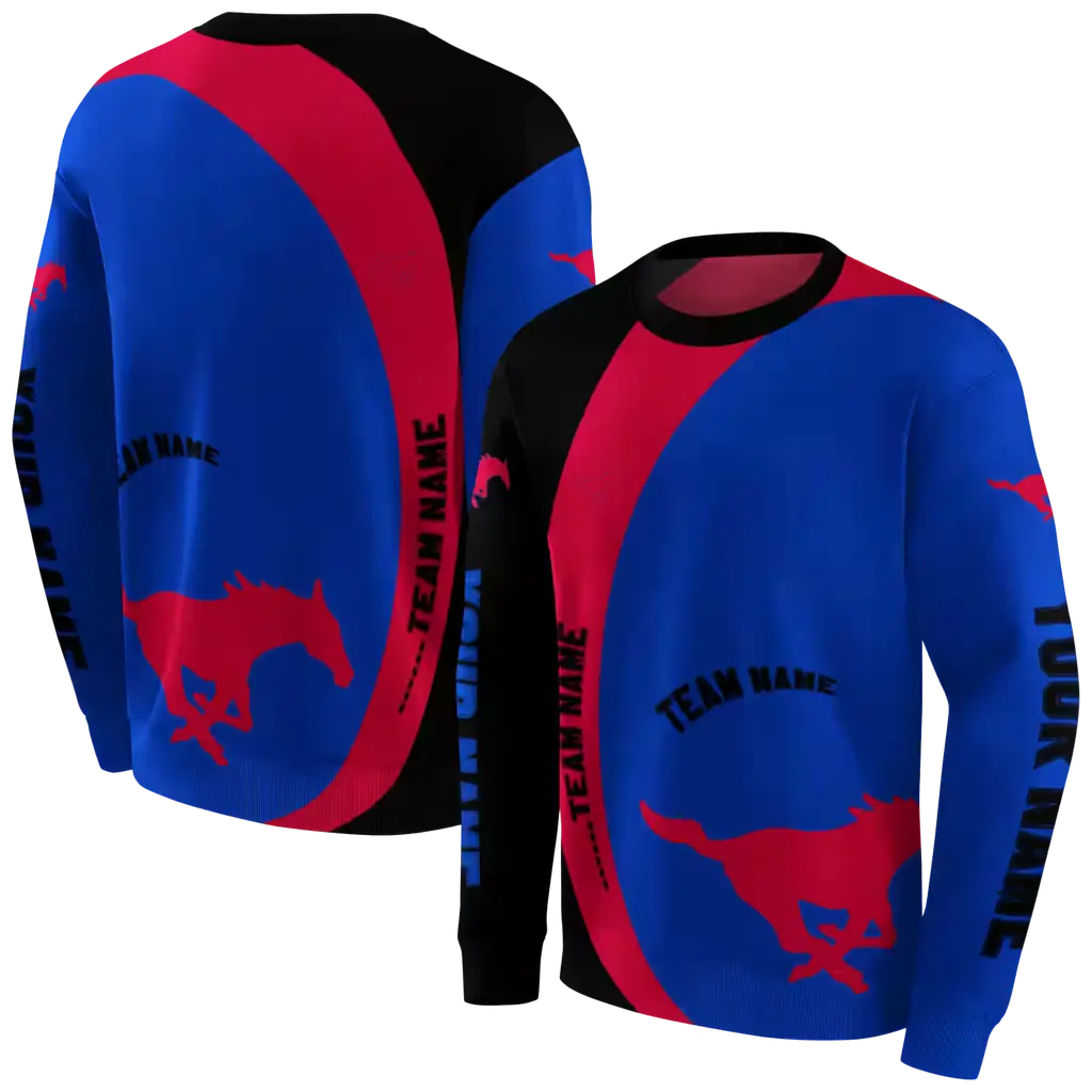 personalized smu mustangs minimalist design blue black hoodie premium grade personalized smu mustangs minimalist design blue black hoodie premium grade