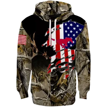 personalized smu mustangs tree camo hoodie best selling
