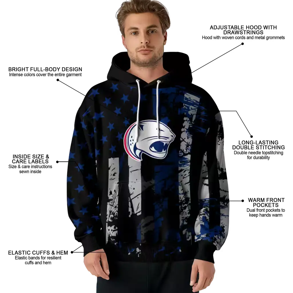 personalized south alabama jaguars distressed flag blue black hoodie latest model personalized south alabama jaguars distressed flag blue black hoodie latest model