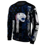 personalized south alabama jaguars distressed flag blue black hoodie best selling