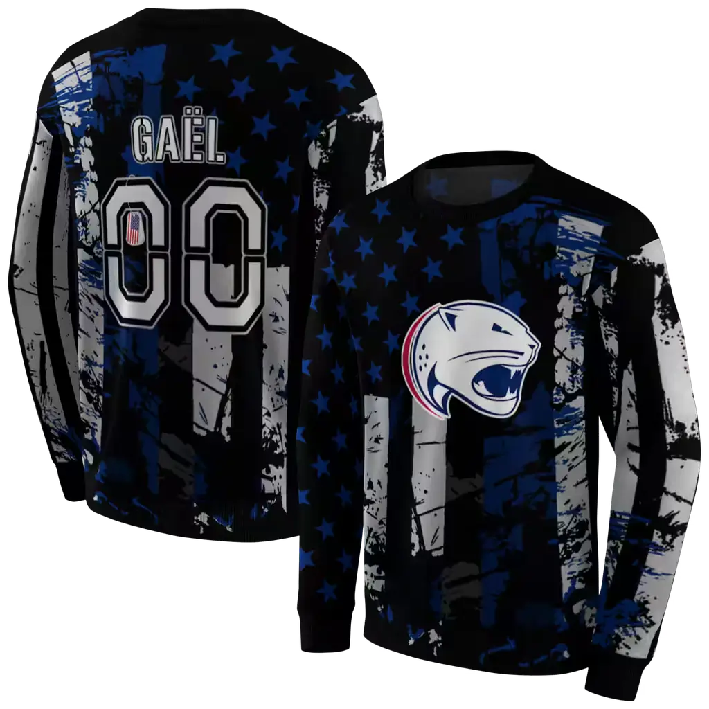 personalized south alabama jaguars distressed flag blue black hoodie premium grade personalized south alabama jaguars distressed flag blue black hoodie premium grade