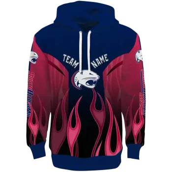 personalized south alabama jaguars flame design blue hoodie best selling