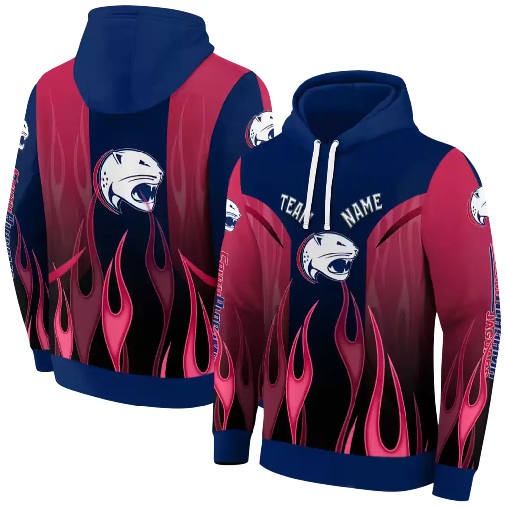 personalized south alabama jaguars flame design blue hoodie fashion forward personalized south alabama jaguars flame design blue hoodie fashion forward