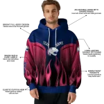 personalized south alabama jaguars flame design blue hoodie best selling
