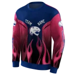 personalized south alabama jaguars flame design blue hoodie best selling