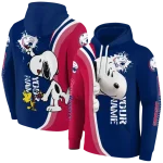 personalized south alabama jaguars peeking snoopy blue hoodie best selling