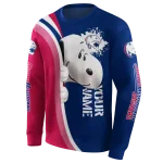 personalized south alabama jaguars peeking snoopy blue hoodie best selling