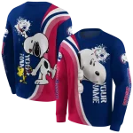 personalized south alabama jaguars peeking snoopy blue hoodie best selling