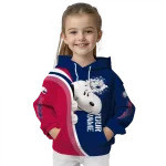 personalized south alabama jaguars peeking snoopy blue hoodie best selling