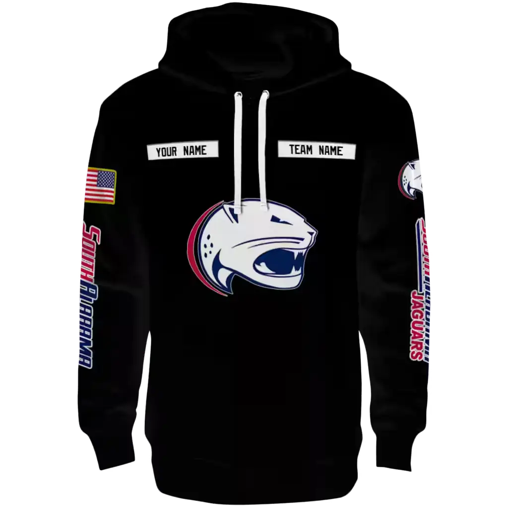 personalized south alabama jaguars punisher skull black hoodie best selling personalized south alabama jaguars punisher skull black hoodie best selling