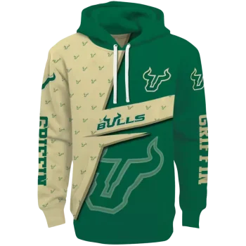 personalized south florida bulls abstract shape green hoodie best selling