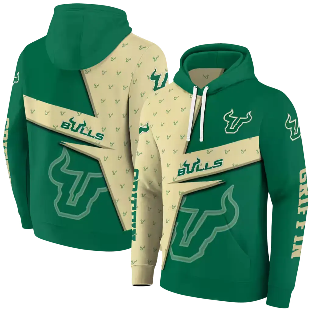 personalized south florida bulls abstract shape green hoodie fashion forward personalized south florida bulls abstract shape green hoodie fashion forward