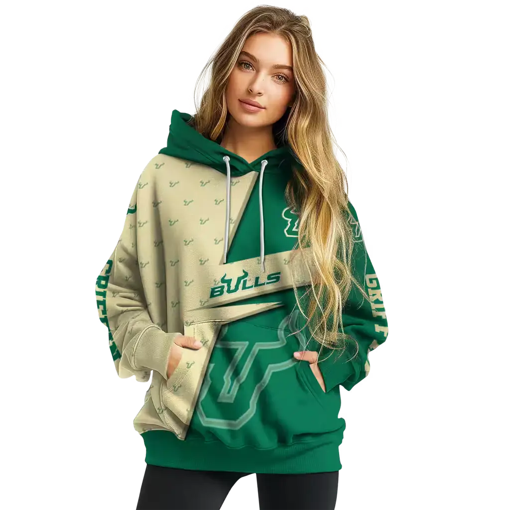 personalized south florida bulls abstract shape green hoodie high quality personalized south florida bulls abstract shape green hoodie high quality