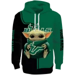 personalized south florida bulls baby yoda green black hoodie best selling