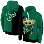 personalized south florida bulls baby yoda green black hoodie best selling