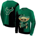 personalized south florida bulls baby yoda green black hoodie best selling