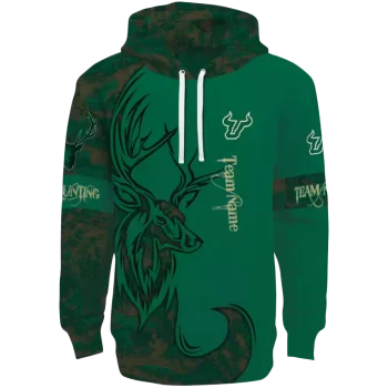 personalized south florida bulls deer silhouette green hoodie best selling