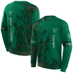 personalized south florida bulls deer silhouette green hoodie best selling