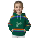 personalized south florida bulls rainbow stripes green hoodie best selling