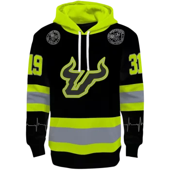 personalized south florida bulls safety motif black neon green hoodie best selling