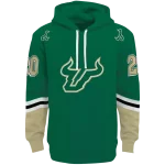 personalized south florida bulls striped sleeves green hoodie best selling