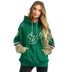 personalized south florida bulls striped sleeves green hoodie best selling
