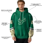 personalized south florida bulls striped sleeves green hoodie best selling