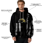 personalized southern miss golden eagles distressed flag black hoodie best selling