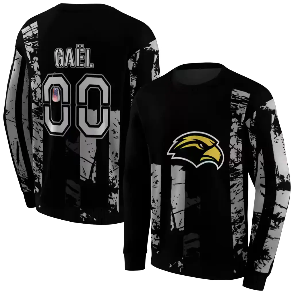 personalized southern miss golden eagles distressed flag black hoodie premium grade personalized southern miss golden eagles distressed flag black hoodie premium grade