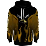 personalized southern miss golden eagles flame design black hoodie best selling