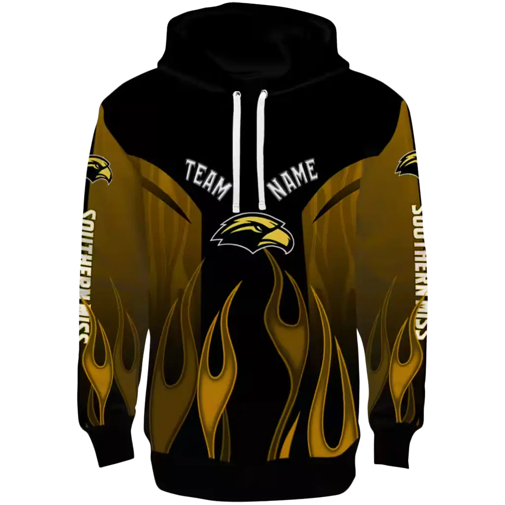 personalized southern miss golden eagles flame design black hoodie best selling personalized southern miss golden eagles flame design black hoodie best selling