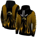 personalized southern miss golden eagles flame design black hoodie best selling