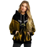 personalized southern miss golden eagles flame design black hoodie best selling